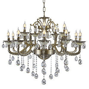 European retro style chandelier luxury decorative pendant light K9 crystal