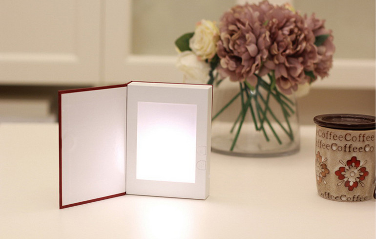 LED Flame Effect Book Shaped Light