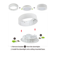 Round  type Recessed Mounted ceiling lights fixtures LED panel lamp 12W  20W for option