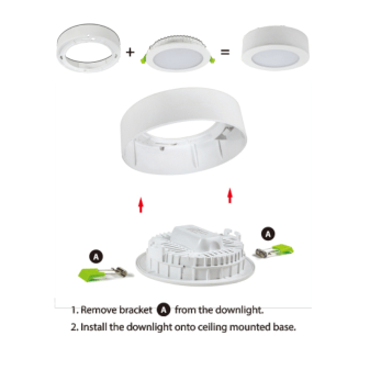 Round  type Recessed Mounted ceiling lights fixtures LED panel lamp 12W  20W for option