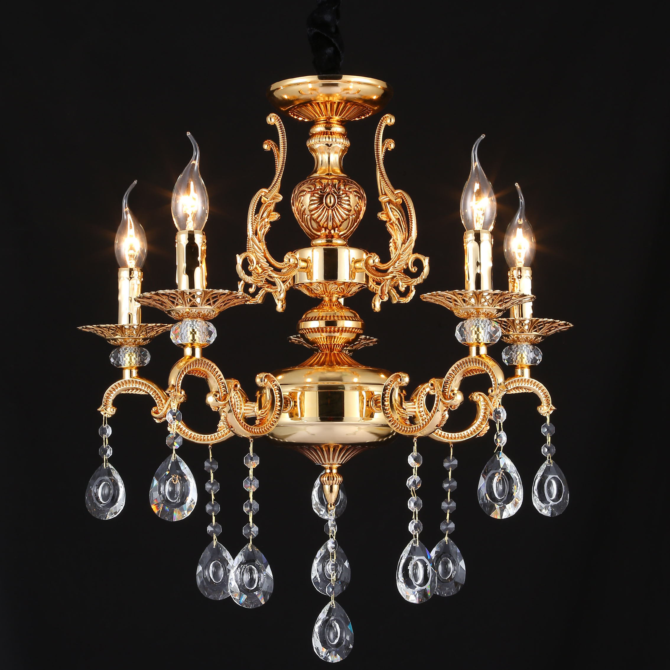 Chandelier crystals vintage hotel chandelier k5 crystal  home hotel decorative pendant lamp indoor