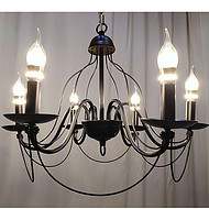 68921/6 santin finished + black pendant light chandelier