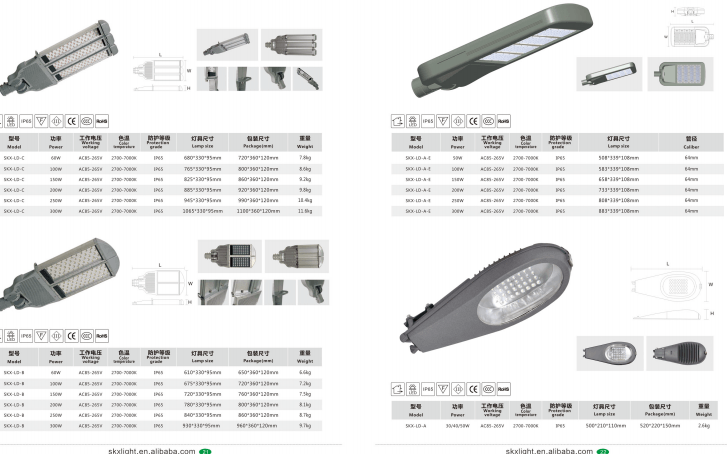 Simple outdoor LED projection light