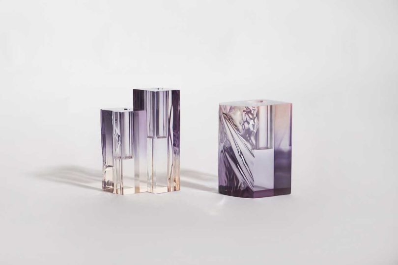 The Crystal Series_ Vase Collection Was Inspired by Evening Light Hitting a Lake