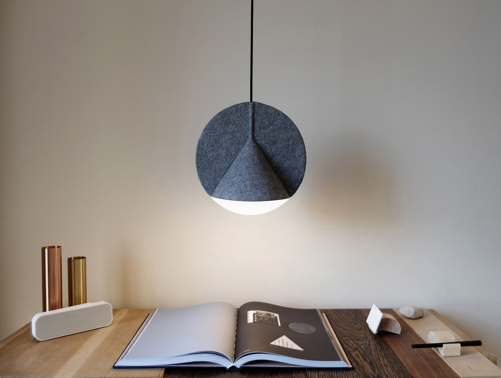Outofstock Designs Geometric Felt Stamp Pendant For Bolia