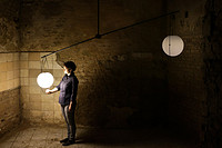 Mischer'traxler Designs Seesawing Equilumen Lamp That Brightens As It Dips