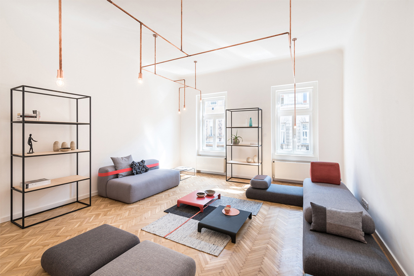 Copper And Home: Batlab Remodels House With Web-lights In Budapest