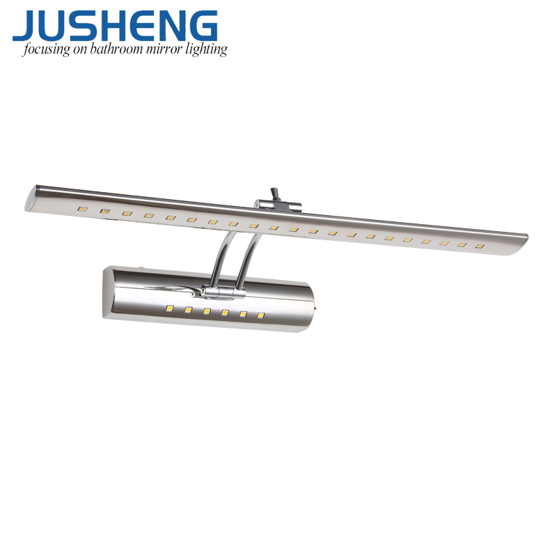 Chrome stainless steel ,rated arm wall light ,bathroom lamp