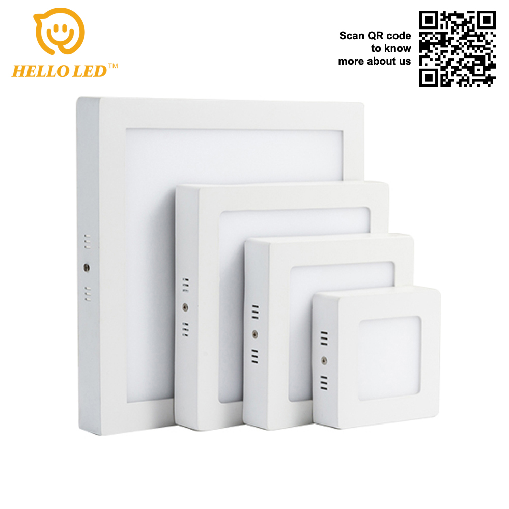 Hello Led New Design Pure White Surface Smd Small 12watt Square Ceiling Led Panel Light 12w