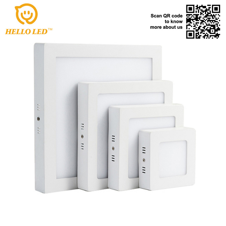 Hello Led New Design Pure White Surface Smd Small 12watt Square Ceiling Led Panel Light 12w
