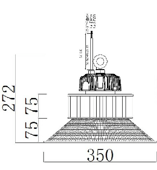 Copper Pipe LED High Bay Light with  60W 100W 150W 200W 250W