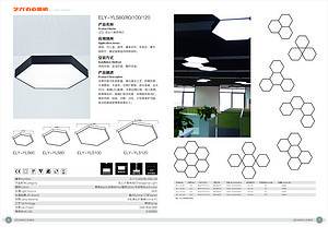 6-7 solid hexagonal suspended wire lamp