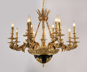 Copper Candle Chandelier 8029