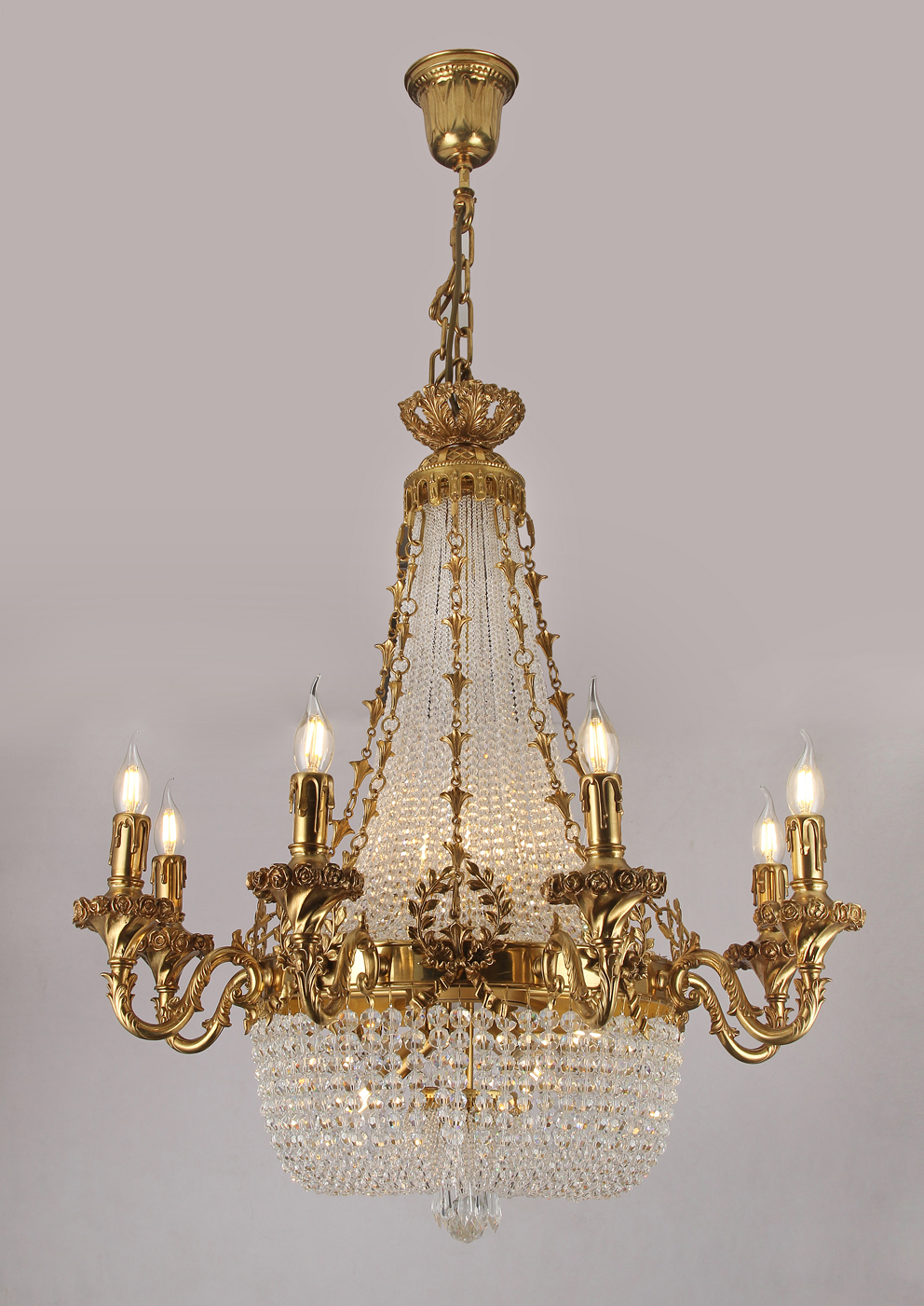 Copper, Crystal Chandelier