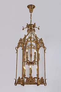 Copper Cage Chandelier 8218