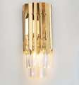 Golden Glossy Crystal Wall Lamp