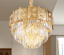 Luxury Golden Multilayer Crystal Chandelier