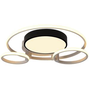 Modern-style Simple White and Black Circle Ceiling Lamp