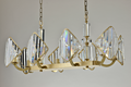 Double Chains Cystal Brass Chandelier