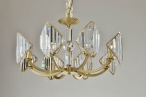 8 Heads Crystal Brass Chandelier