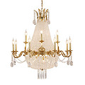 European-style Candle Lights Copper Crystal Chandelier