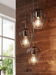 Pendant Lamp, Modren Style, Metal, Black