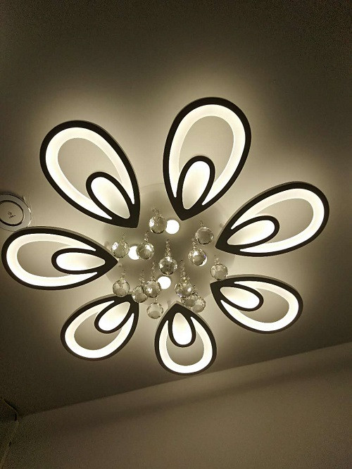 Flower Shaped Cystal Household Ceiling Lamp