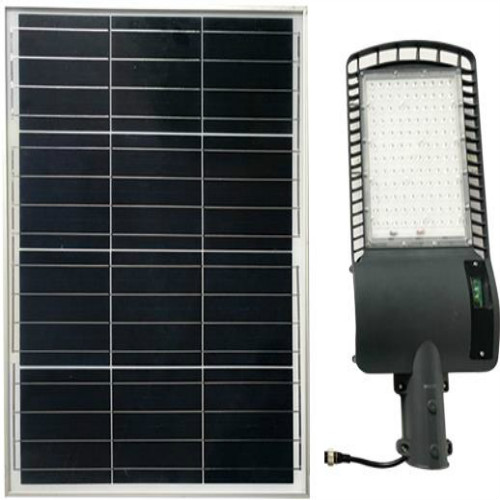 Solar Square Black Frosted Single Head Street Lamp