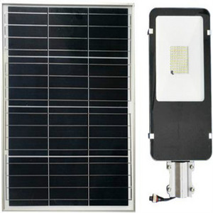 Black Simple Square Single Head Solar Energy-saving Street Lamp