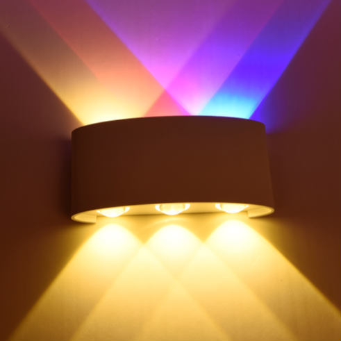 Decorative, LED, Seven-color, Warm Yellow Light Wall Lamp RGB