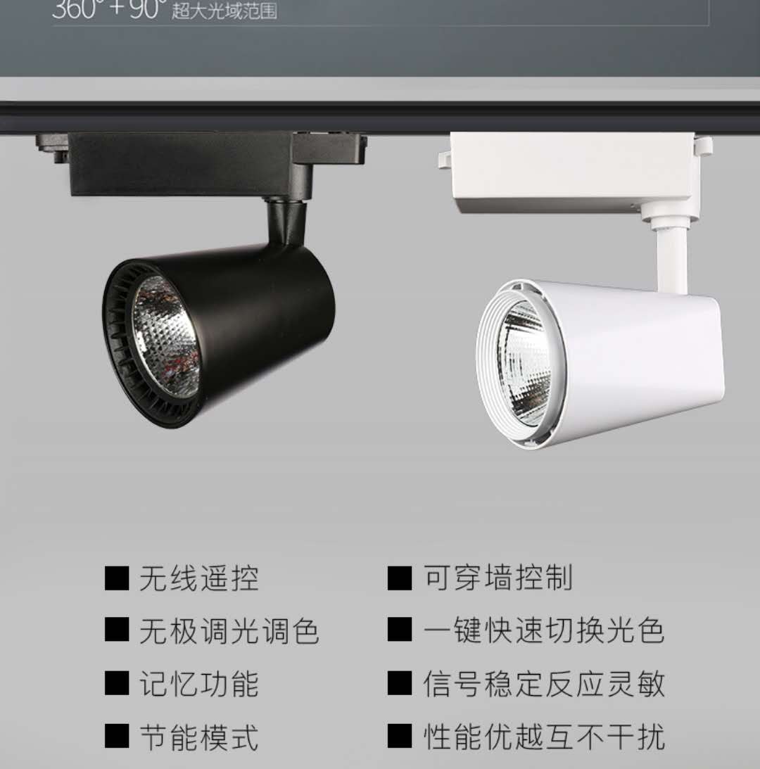 2.4G Poleless Dimming, Wireless Remote Control, Energy-saving, Exquisite Track Lamp