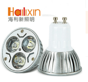 Haley new GU10 wide voltage 3W Led die-cast housing high power spotlight lamp cup