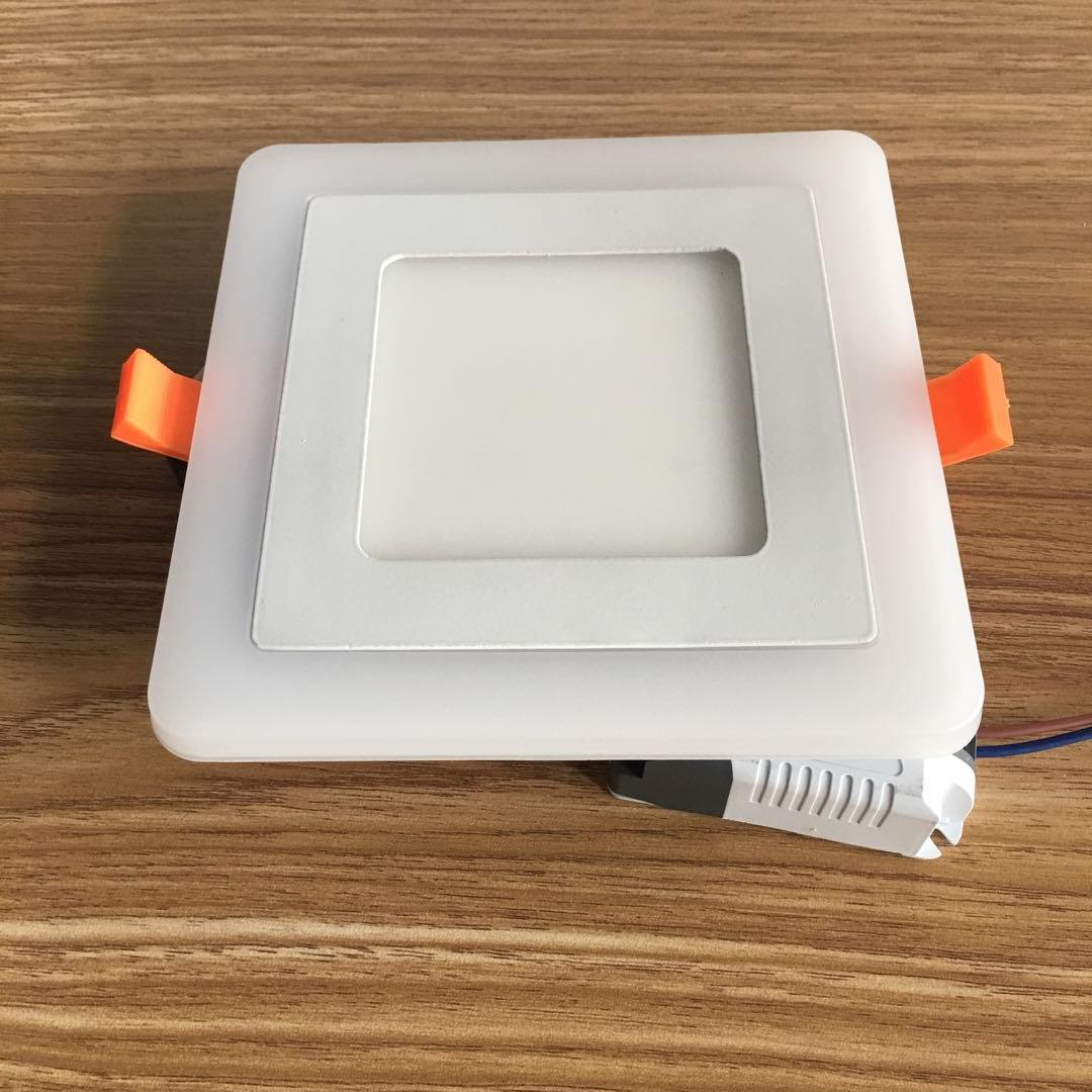Simple modern square white open panel lamp