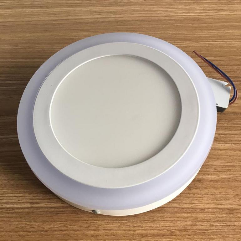 Simple modern round white open panel lamp