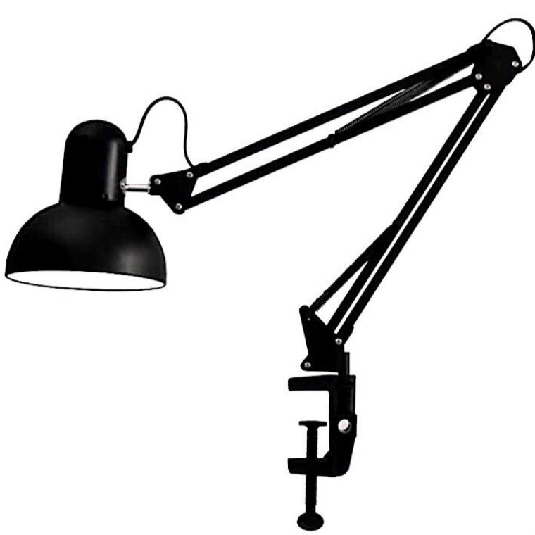 Simple freestyle black table lamp