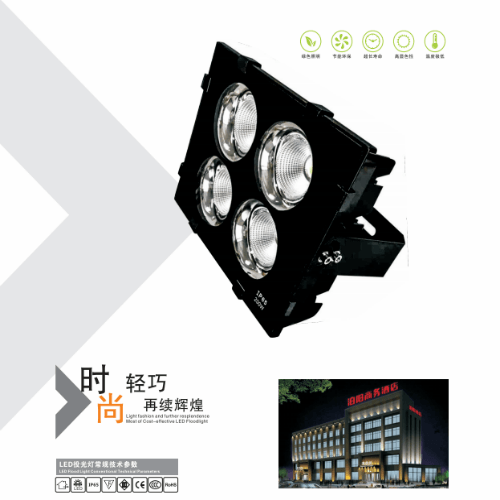 Fashionable Lightweight F9 Series 200W Floodlight