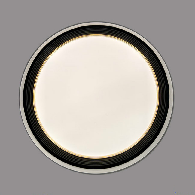 ST028 Round Black-and-White Edged Warm Light Roof Lamp