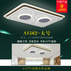 A1562-Large Rectangular Intelligent Remote Control Ceiling Lamp