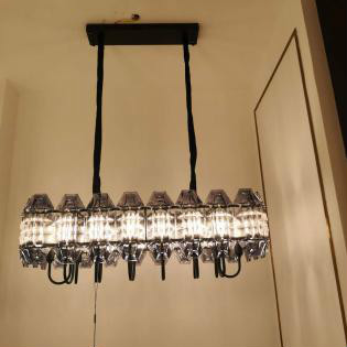 Single row simple crystal chandelier