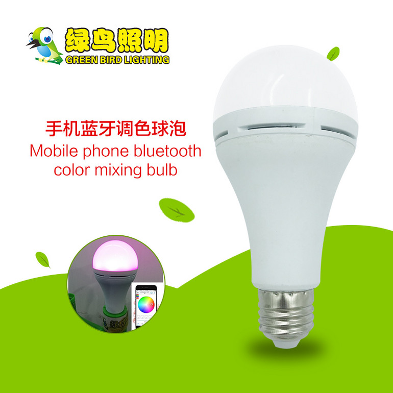 Mobile phone bluetoth color mixing bulb