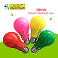 A-type red/pink/yellow/green colored shell LED bulb lamp