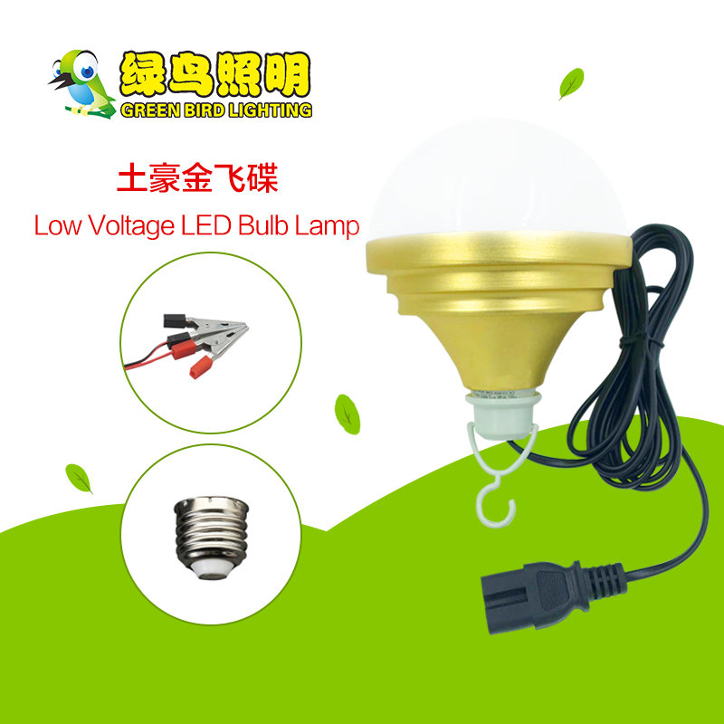 Low-voltage hanging luxury gold LED bulb lamp