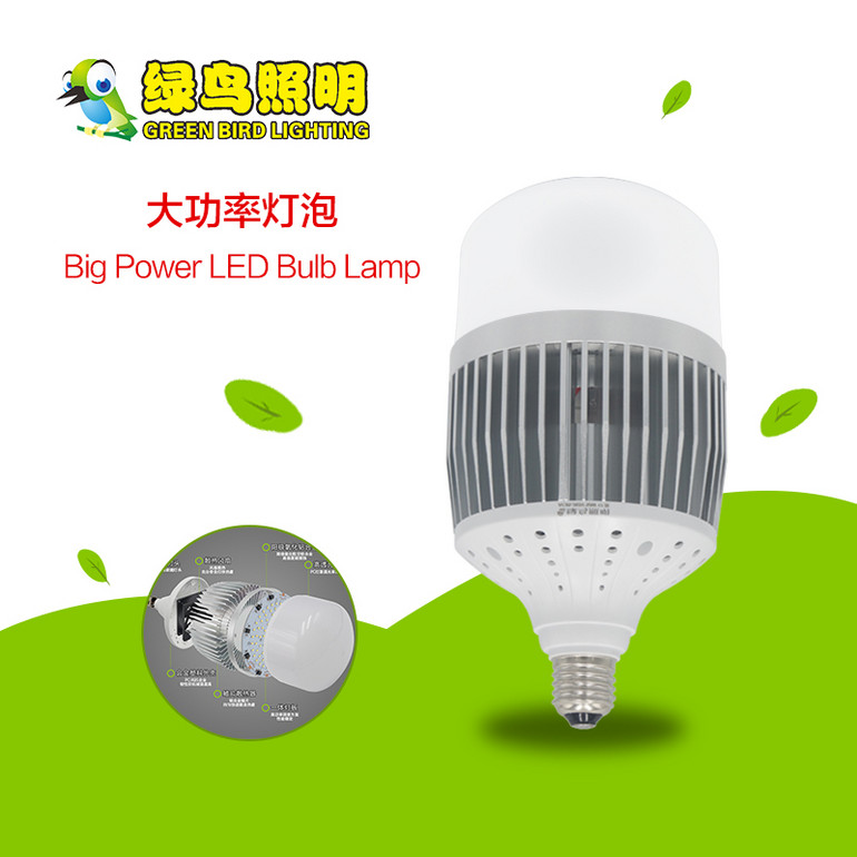 Upgraded gear white high-power LED bulb