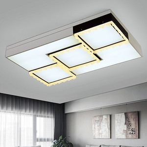 Simple rectangular stitching patterned ceiling lamp