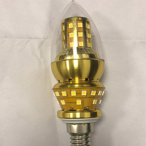 Golden pointed candle bulb