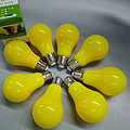 Yellow Simple Smooth Plastic-Clad Aluminum Multi-Size LED Bulb