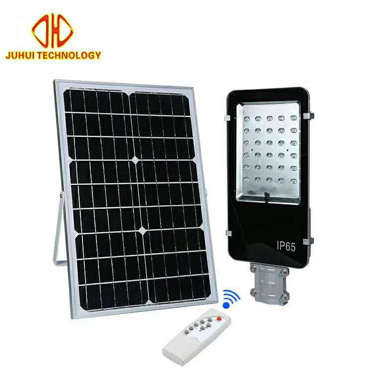 Black square energy-saving remote control solar street lamp