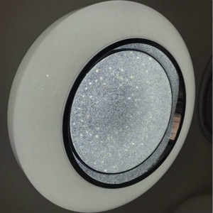 Circular glossy glass lampshade ceiling lamp