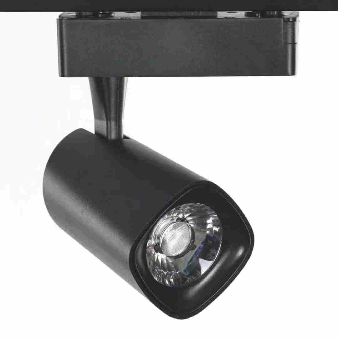 Black frosted square LED COB commercial track lamp
