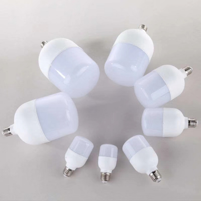 Simple T-type white multi-size plastic-coated aluminium LED bulb